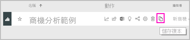 [儲存報表複本] 選項的螢幕擷取畫面。