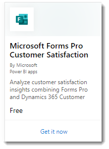 顯示 Microsoft Forms Pro 客戶滿意度 Web 應用程式的螢幕擷取畫面。