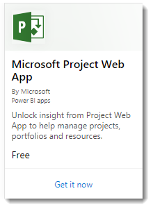 顯示 Microsoft Project Web App 的螢幕擷取畫面。