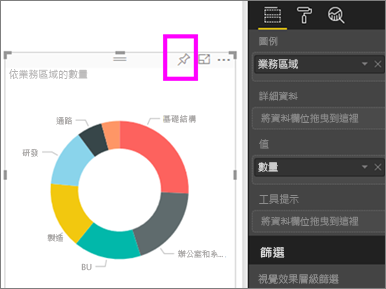 磚的螢幕擷取畫面，其中醒目提示釘選圖示。