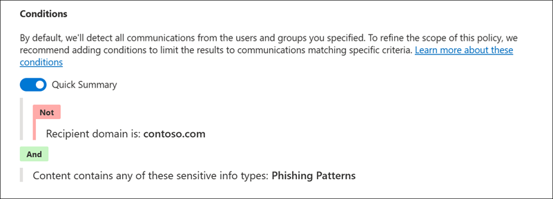 通訊合規性條件產生器範例 4.