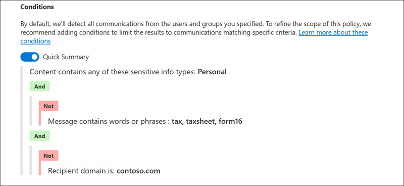 通訊合規性條件產生器範例 6.