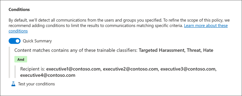 通訊合規性條件產生器範例 9.
