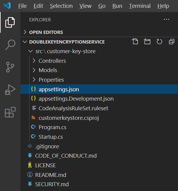 尋找DKE的appsettings.json檔案。