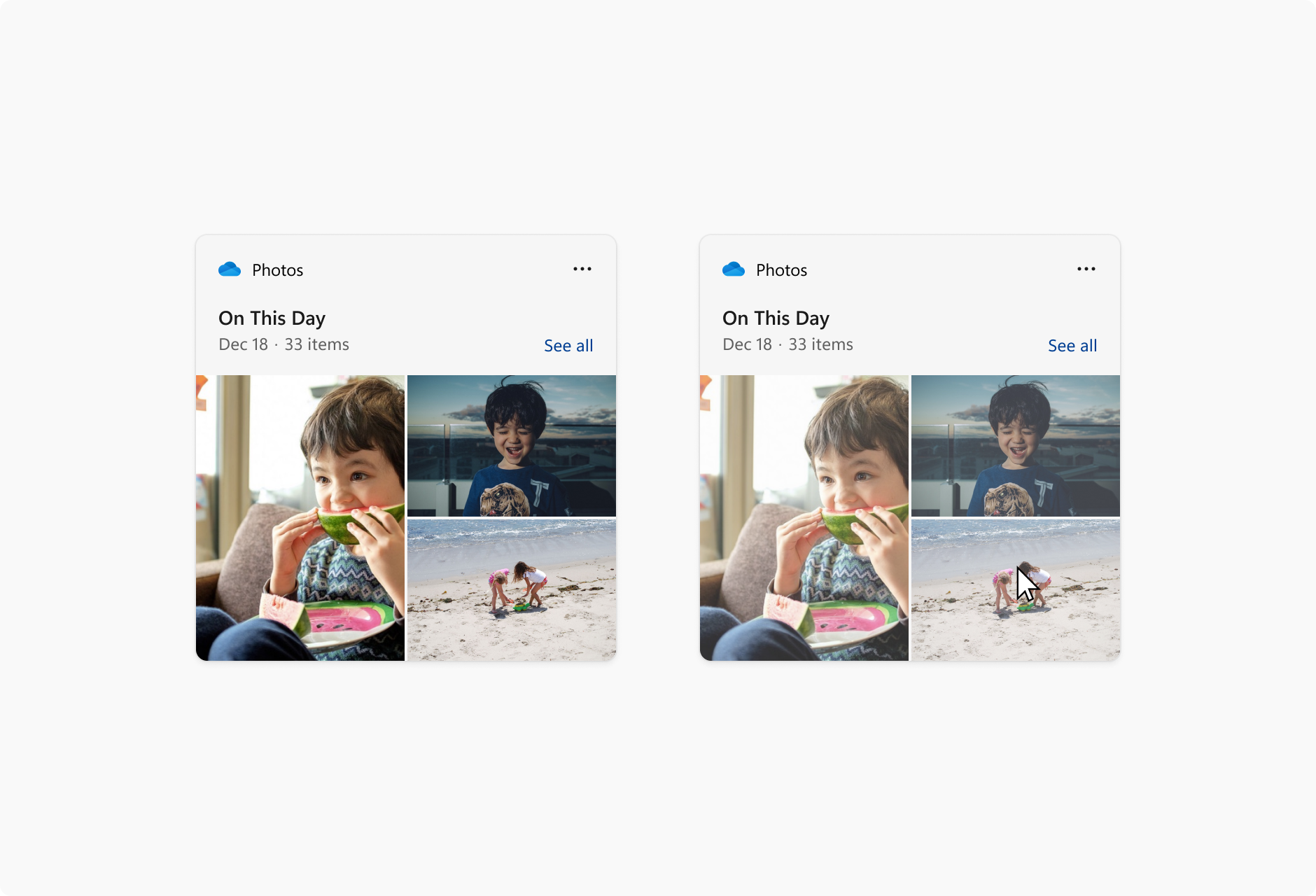 說明影像連結之小工具的兩個影像。影像會以數據行和數據列排列,以建立方格。