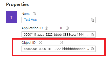 顯示 Object ID 欄位的螢幕快照