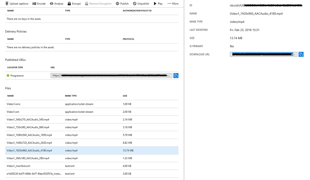 Microsoft Azure 檔案儲存體區段的螢幕擷取畫面。