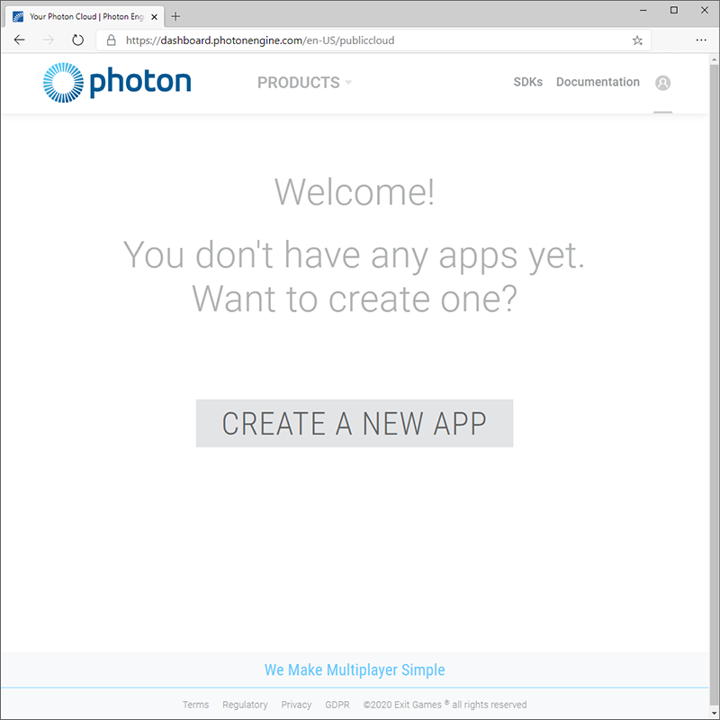 Photon 儀表板歡迎頁面