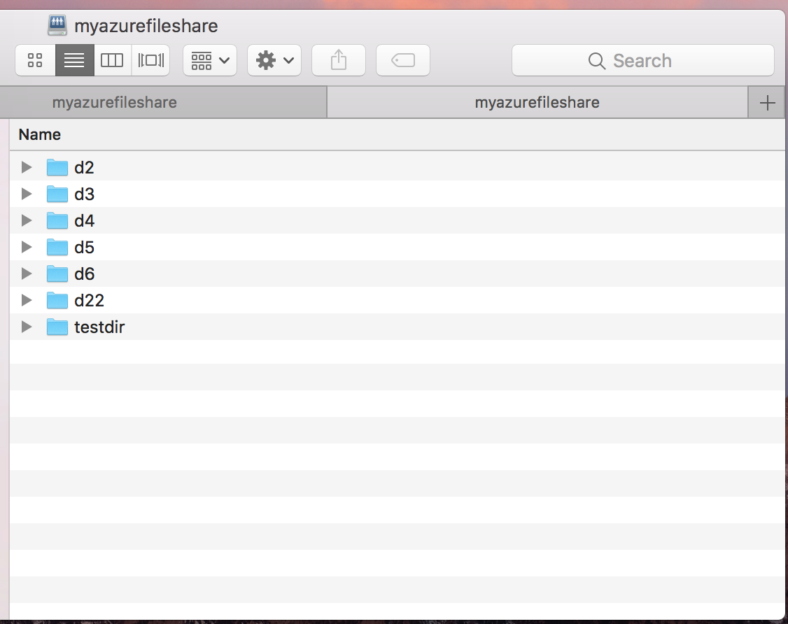 已掛接的 Azure 檔案共用快照集