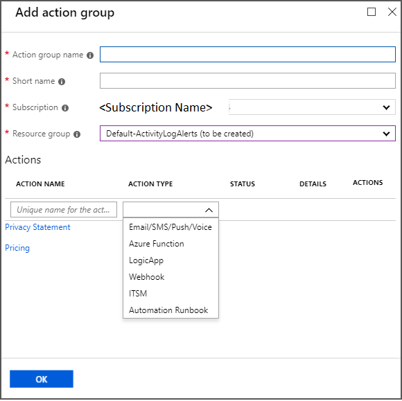 Available notification mechanisms in the 