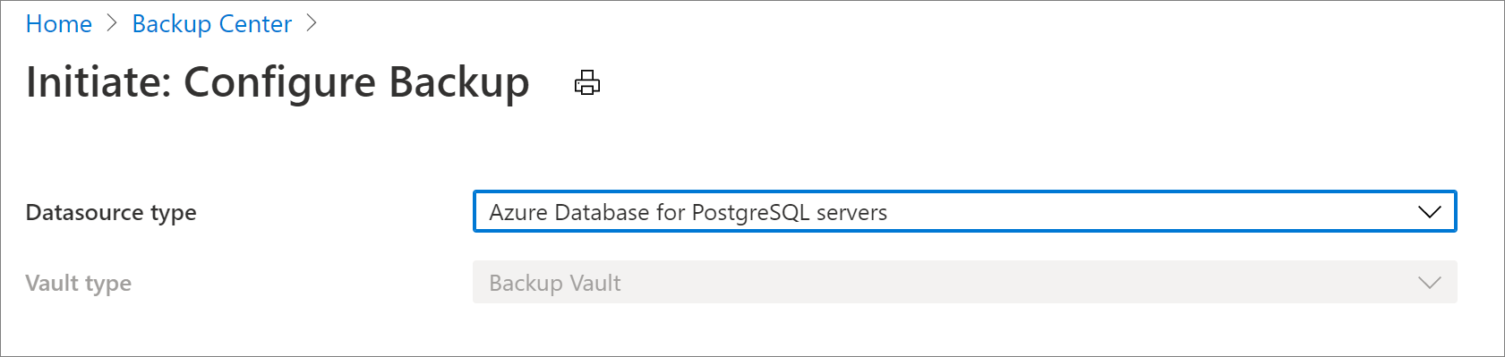 選取資料來源以設定 Azure Database for PostgreSQL Server 備份