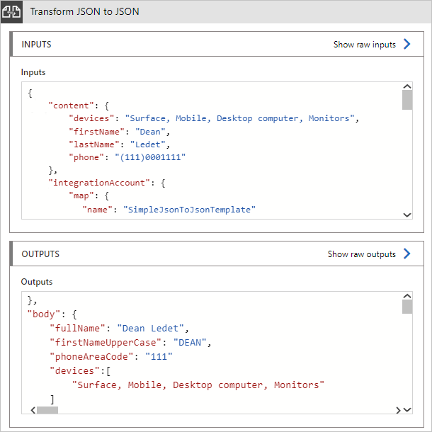 顯示範例輸出的螢幕快照。