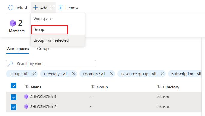 截圖顯示新增群組選單。