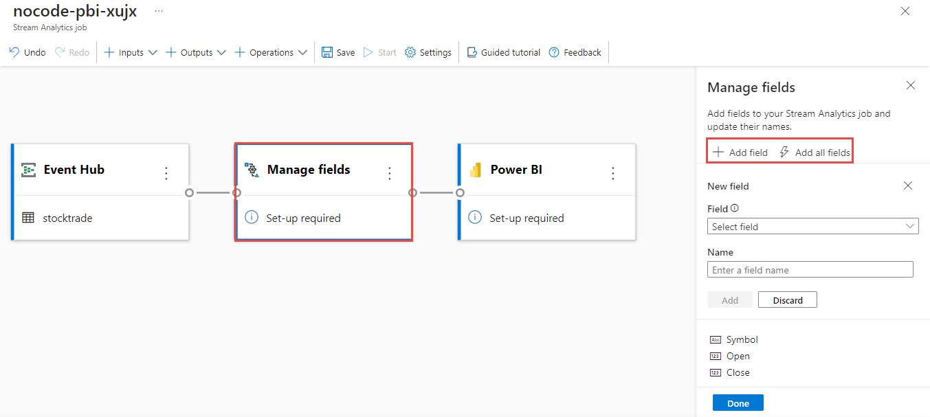 顯示管理欄位運算符設定的螢幕快照。