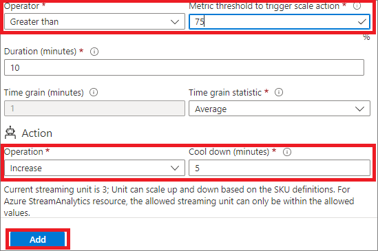 顯示新增規則計量選項的螢幕擷取畫面。