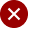 紅色圖示的螢幕快照，其中包含 『X』 表示內容不受保護。