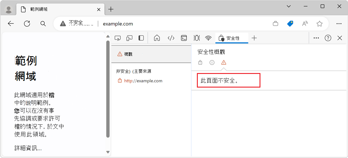 A non-secure page