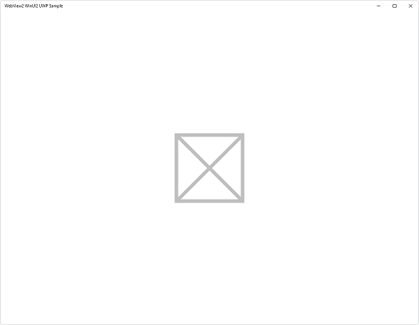 webview2_sample_uwp專案正在運行，初始網格為空