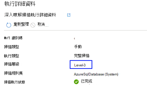 截圖顯示實際掃描等級。