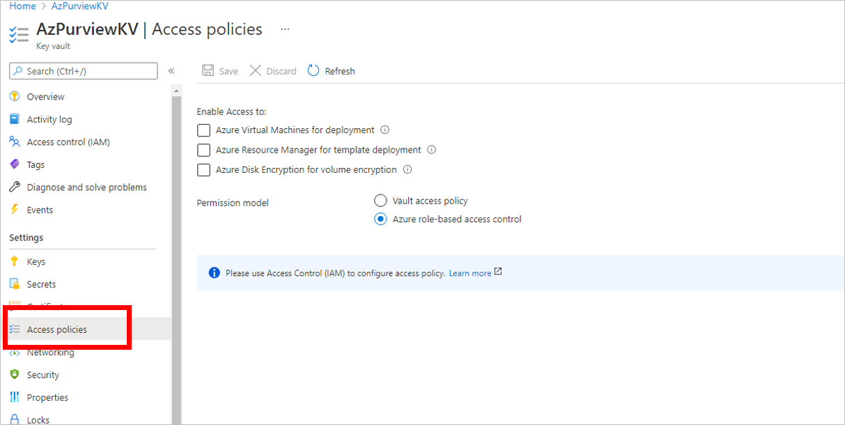 Azure 金鑰保存庫權限模型