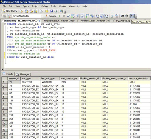 等候類型的螢幕擷取畫面。