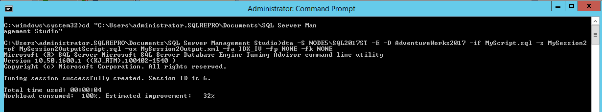 使用 CMD 搭配 DTA