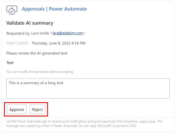 核准文字編輯的螢幕擷取畫面。