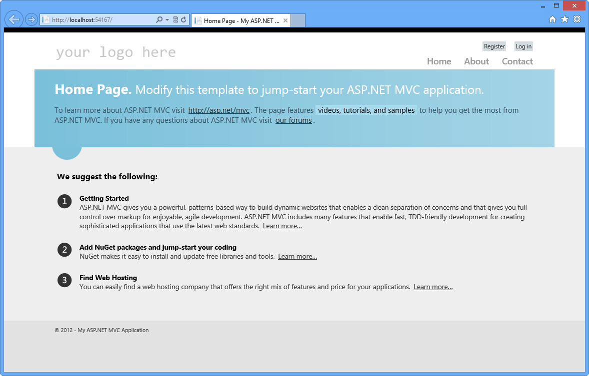 ASP.NET MVC 4 restyled 範本