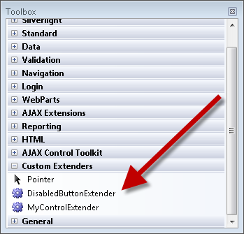 工具箱中的 DisabledButton