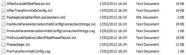 MSBuild 會在 ProjectName_Package 資料夾中建立名為 Log 的其他資料夾。