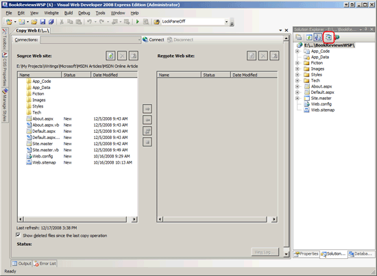複製網站工具的使用者介面分成兩個窗格