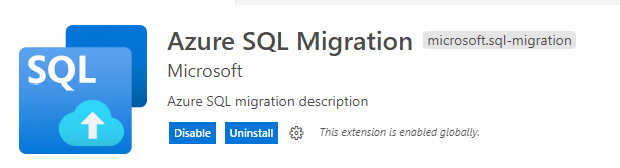 顯示 Azure SQL 移轉延伸模組的螢幕擷取畫面。