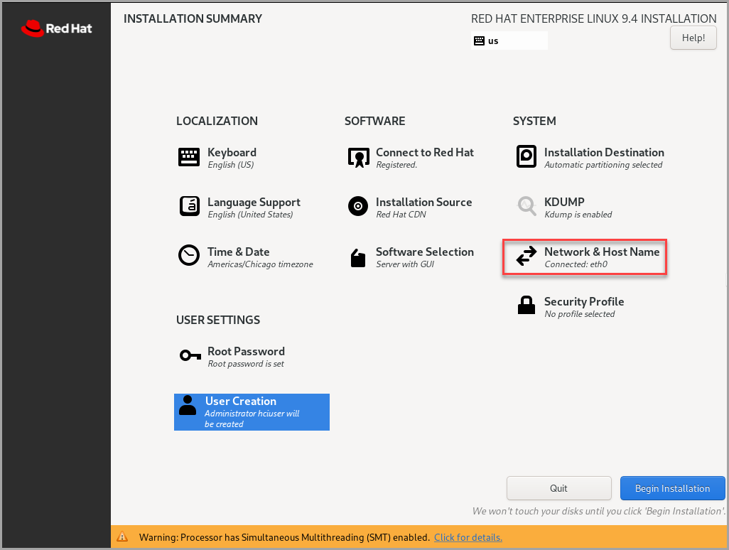 顯示已完成安裝摘要頁面的螢幕快照。