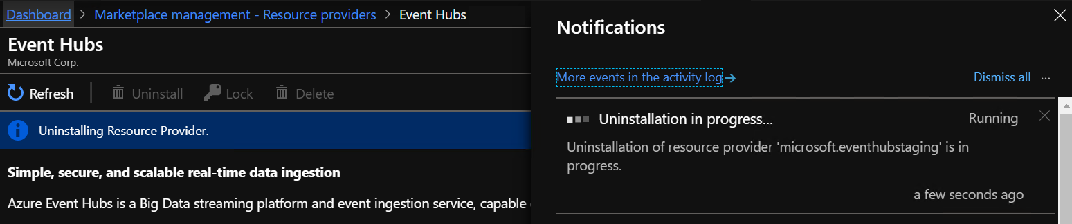 Removing event hubs 4