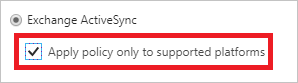 條件式存取選取 Exchange ActiveSync