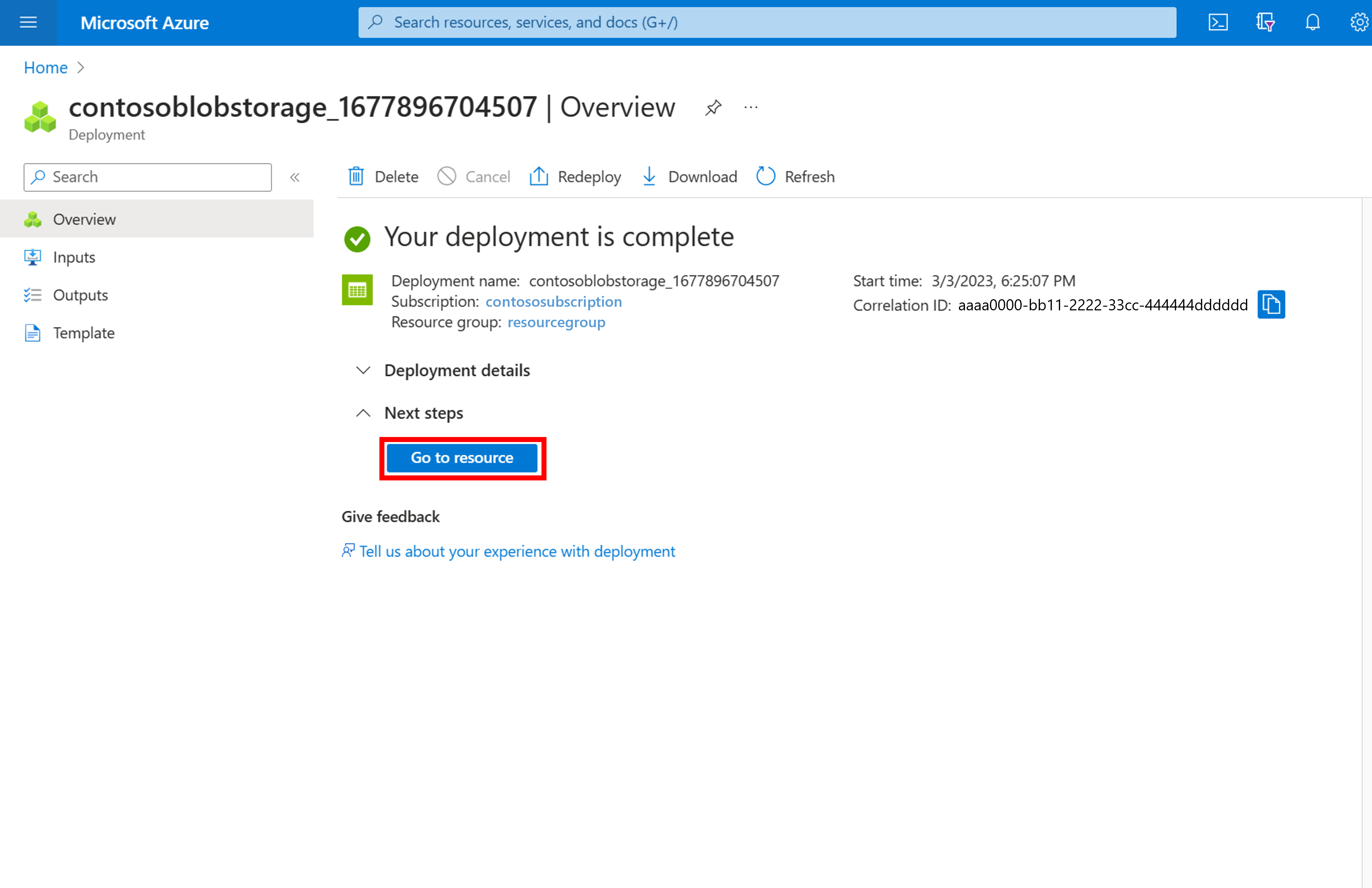 移至資源按鈕的螢幕擷取畫面。