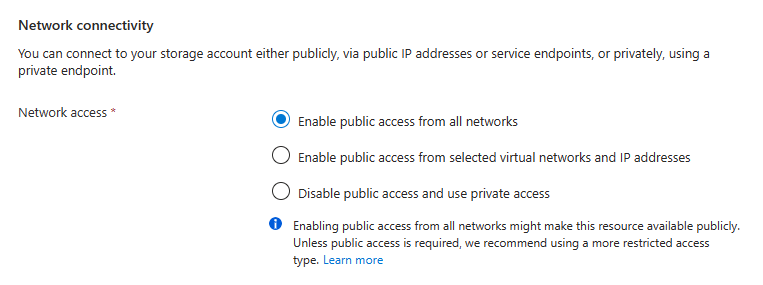 網路設定的螢幕擷取畫面。