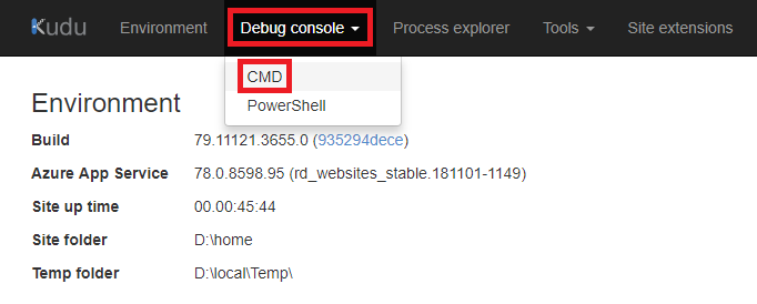 Kudu debug console