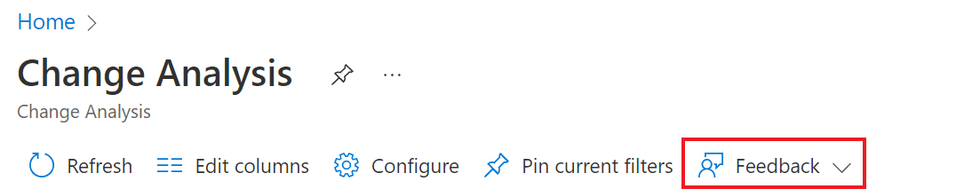 [變更分析] 索引標籤中意見反應按鈕的螢幕快照