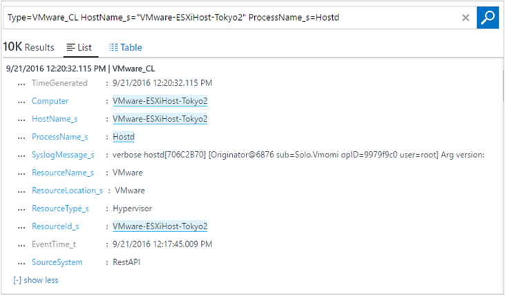 VMware 監視儀表板檢視中[每個事件計數的 ESXi 主機計數] 和 [每一事件種類明細] 區段的螢幕擷取畫面。