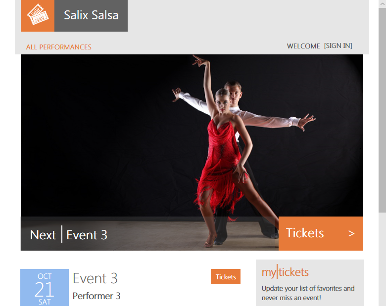 Salix Salsa events page