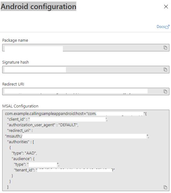 Azure 入口網站 上的 Microsoft Entra 設定。