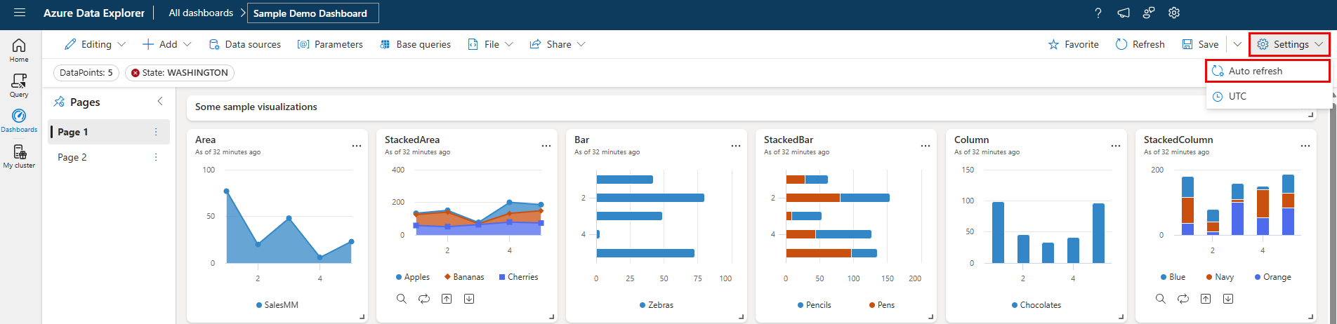 選取 [自動重新整理]。