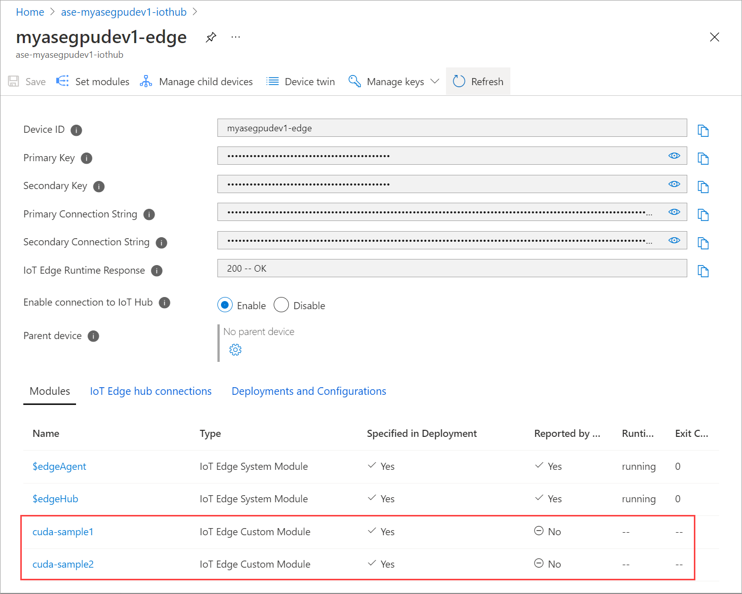 確認部署狀態。