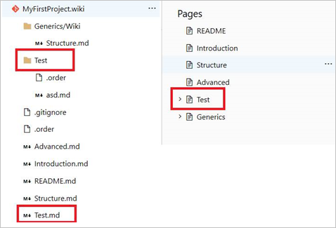 Screenshot showing Promotion of a folder to a page.