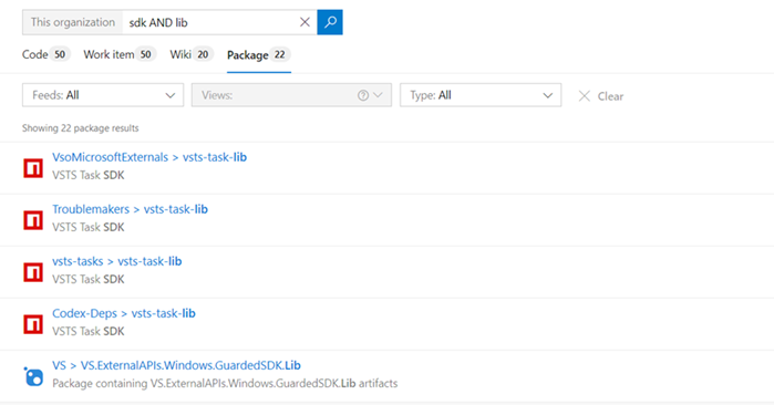 依標題與描述搜尋包裹。