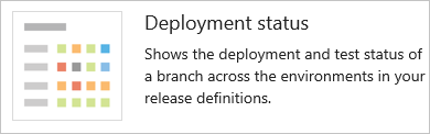 Screenshot of Deployment status widget.