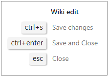 Wiki 編輯鍵盤快捷方式快顯