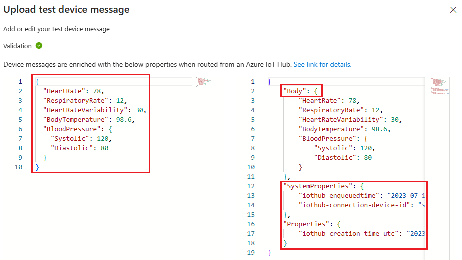 Screenshot of the Enter manually box with a validated test device message in the box.
