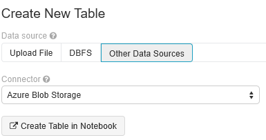 顯示 Databricks 資料表建立的螢幕擷取畫面。